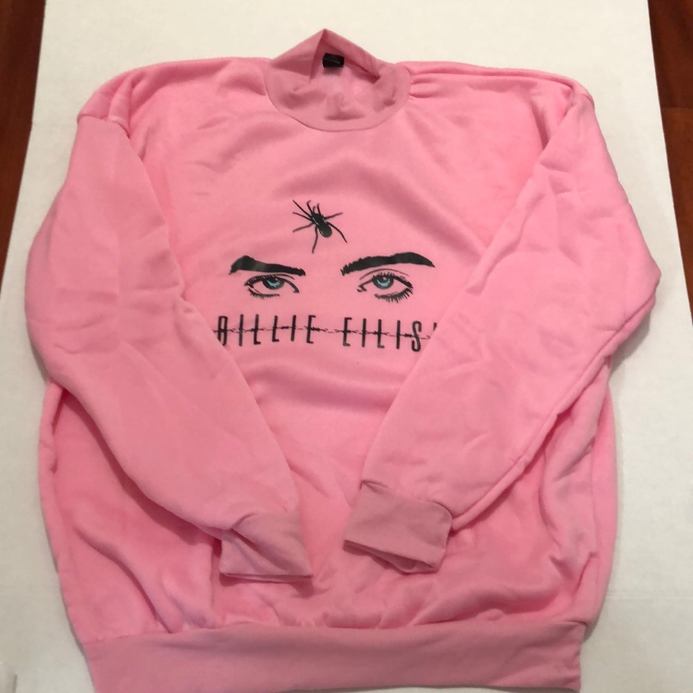 Billie Eilish Pink Sweatshirt adult medium NWT